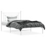 Estructura de cama de metal con cabecero blanco 107x203 cm de , Camas y somieres - Ref: Foro24-374384, Precio: 71,55 €, Descu...