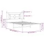 Metal bed frame with white headboard 107x203 cm by , Beds and slatted bases - Ref: Foro24-374384, Price: 70,60 €, Discount: %