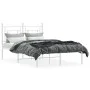 Bettgestell aus Metall mit weißem Kopfteil 120x200 cm von , Betten und Lattenroste - Ref: Foro24-374386, Preis: 86,71 €, Raba...