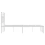Metal bed frame with white headboard 120x200 cm by , Beds and slatted bases - Ref: Foro24-374386, Price: 86,71 €, Discount: %