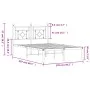 Bettgestell aus Metall mit weißem Kopfteil 120x200 cm von , Betten und Lattenroste - Ref: Foro24-374386, Preis: 86,71 €, Raba...