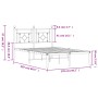 Bettgestell aus Metall mit weißem Kopfteil 120x200 cm von , Betten und Lattenroste - Ref: Foro24-374386, Preis: 87,82 €, Raba...