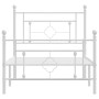 Bettgestell aus weißem Metall mit Kopf- und Fußteil 100x190 cm von , Betten und Lattenroste - Ref: Foro24-374400, Preis: 80,6...