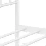 White metal bed frame with headboard and footboard 100x190 cm by , Beds and slatted bases - Ref: Foro24-374400, Price: 79,69 ...