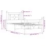 White metal bed frame with headboard and footboard 100x190 cm by , Beds and slatted bases - Ref: Foro24-374400, Price: 79,69 ...