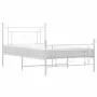 Metallbettgestell mit Kopf- und Fußteil weiß 107x203 cm von , Betten und Lattenroste - Ref: Foro24-374402, Preis: 84,47 €, Ra...
