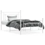 Metallbettgestell mit Kopf- und Fußteil weiß 107x203 cm von , Betten und Lattenroste - Ref: Foro24-374402, Preis: 84,47 €, Ra...