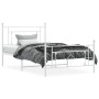 Metallbettgestell mit Kopf- und Fußteil weiß 107x203 cm von , Betten und Lattenroste - Ref: Foro24-374402, Preis: 85,79 €, Ra...