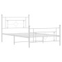 Metallbettgestell mit Kopf- und Fußteil weiß 107x203 cm von , Betten und Lattenroste - Ref: Foro24-374402, Preis: 85,79 €, Ra...