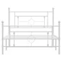 Metallbettgestell mit Kopf- und Fußteil weiß 107x203 cm von , Betten und Lattenroste - Ref: Foro24-374402, Preis: 84,47 €, Ra...