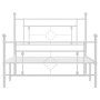 Metallbettgestell mit Kopf- und Fußteil weiß 107x203 cm von , Betten und Lattenroste - Ref: Foro24-374402, Preis: 85,79 €, Ra...