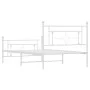 Metallbettgestell mit Kopf- und Fußteil weiß 107x203 cm von , Betten und Lattenroste - Ref: Foro24-374402, Preis: 84,47 €, Ra...
