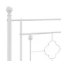 Metallbettgestell mit Kopf- und Fußteil weiß 107x203 cm von , Betten und Lattenroste - Ref: Foro24-374402, Preis: 84,47 €, Ra...