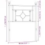 Cabecero de metal blanco 75 cm de , Cabeceros y pies de cama - Ref: Foro24-374414, Precio: 28,06 €, Descuento: %