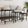 Stackable coffee tables 3 pieces black engineered wood by , Coffee table - Ref: Foro24-838928, Price: 36,66 €, Discount: %
