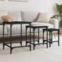 Stapelbare Couchtische, 3 Stück, schwarzes Holzwerkstoff von , Couchtisch - Ref: Foro24-838928, Preis: 41,16 €, Rabatt: %