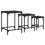 Stackable coffee tables 3 pieces black engineered wood by , Coffee table - Ref: Foro24-838928, Price: 36,66 €, Discount: %