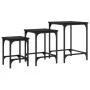 Stackable coffee tables 3 pieces black engineered wood by , Coffee table - Ref: Foro24-838928, Price: 36,66 €, Discount: %