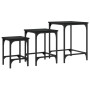 Stapelbare Couchtische, 3 Stück, schwarzes Holzwerkstoff von , Couchtisch - Ref: Foro24-838928, Preis: 41,16 €, Rabatt: %