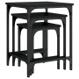 Stapelbare Couchtische, 3 Stück, schwarzes Holzwerkstoff von , Couchtisch - Ref: Foro24-838928, Preis: 41,16 €, Rabatt: %