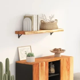 Rectangular wall shelf acacia wood live edge 80x30x2.5 cm by , Shelves and shelves - Ref: Foro24-370238, Price: 50,49 €, Disc...