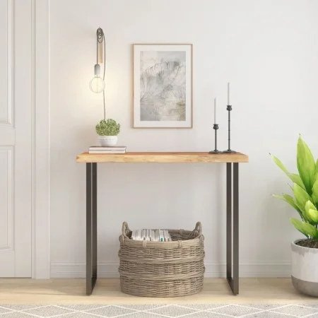 Rectangular acacia wood board live edge 100x40x2.5 cm by , Table tops - Ref: Foro24-370252, Price: 82,10 €, Discount: %