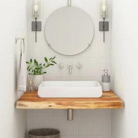 Rectangular bathroom countertop solid acacia wood 70x60x2.5 cm by , Countertops - Ref: Foro24-370259, Price: 73,66 €, Discoun...