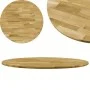 Runde Tischplatte massives Eichenholz 23 mm 700 mm von vidaXL, Tischplatten - Ref: Foro24-245984, Preis: 96,41 €, Rabatt: %
