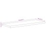 Rechteckiges Wandregal aus Akazienholz mit lebender Kante, 50 x 20 x 3,8 cm von , Regale und Regale - Ref: Foro24-370271, Pre...
