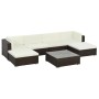 7-teiliges Gartenmöbel-Set und braune synthetische Rattankissen von vidaXL, Gartensets - Ref: Foro24-44597, Preis: 611,53 €, ...