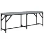Banco de comedor acero y tela gris claro 124x32x45 cm de , Bancos de comedor y cocina - Ref: Foro24-835221, Precio: 56,82 €, ...