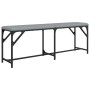 Esszimmerbank aus Stahl und hellgrauem Stoff, 124 x 32 x 45 cm von , Ess- und Küchenbänke - Ref: Foro24-835221, Preis: 57,55 ...