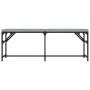 Esszimmerbank aus Stahl und hellgrauem Stoff, 124 x 32 x 45 cm von , Ess- und Küchenbänke - Ref: Foro24-835221, Preis: 57,55 ...