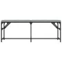 Esszimmerbank aus Stahl und hellgrauem Stoff, 124 x 32 x 45 cm von , Ess- und Küchenbänke - Ref: Foro24-835221, Preis: 56,86 ...