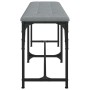 Esszimmerbank aus Stahl und hellgrauem Stoff, 124 x 32 x 45 cm von , Ess- und Küchenbänke - Ref: Foro24-835221, Preis: 57,55 ...
