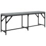 Esszimmerbank aus Stahl und hellgrauem Stoff, 124 x 32 x 45 cm von , Ess- und Küchenbänke - Ref: Foro24-835221, Preis: 57,55 ...