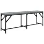 Esszimmerbank aus Stahl und hellgrauem Stoff, 124 x 32 x 45 cm von , Ess- und Küchenbänke - Ref: Foro24-835221, Preis: 56,86 ...