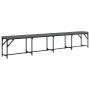 Banco de comedor acero y tela gris oscuro 248x32x45 cm de , Bancos de comedor y cocina - Ref: Foro24-835228, Precio: 99,32 €,...