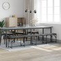 Banco de comedor acero y tela gris oscuro 248x32x45 cm de , Bancos de comedor y cocina - Ref: Foro24-835228, Precio: 99,32 €,...