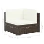 7-piece garden furniture set and brown synthetic rattan cushions by vidaXL, Garden sets - Ref: Foro24-44597, Price: 602,77 €,...