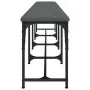 Steel and dark gray fabric dining bench 248x32x45 cm by , Dining and kitchen benches - Ref: Foro24-835228, Price: 98,17 €, Di...