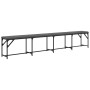 Banco de comedor acero y tela gris oscuro 248x32x45 cm de , Bancos de comedor y cocina - Ref: Foro24-835228, Precio: 99,32 €,...