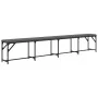 Steel and dark gray fabric dining bench 248x32x45 cm by , Dining and kitchen benches - Ref: Foro24-835228, Price: 98,17 €, Di...