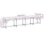 Steel and dark gray fabric dining bench 248x32x45 cm by , Dining and kitchen benches - Ref: Foro24-835228, Price: 98,17 €, Di...