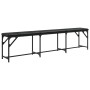 Esszimmerbank aus Stahl und schwarzem Kunstleder, 186 x 32 x 45 cm von , Ess- und Küchenbänke - Ref: Foro24-835223, Preis: 82...