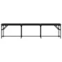 Steel and black synthetic leather dining bench 186x32x45 cm by , Dining and kitchen benches - Ref: Foro24-835223, Price: 79,4...