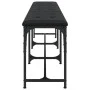 Steel and black synthetic leather dining bench 186x32x45 cm by , Dining and kitchen benches - Ref: Foro24-835223, Price: 79,4...