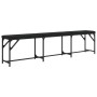 Esszimmerbank aus Stahl und schwarzem Kunstleder, 186 x 32 x 45 cm von , Ess- und Küchenbänke - Ref: Foro24-835223, Preis: 82...