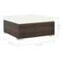 7-teiliges Gartenmöbel-Set und braune synthetische Rattankissen von vidaXL, Gartensets - Ref: Foro24-44597, Preis: 611,53 €, ...