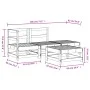 Juego de muebles de jardín 4 piezas madera maciza de pino de , Conjuntos de jardín - Ref: Foro24-3186494, Precio: 220,74 €, D...